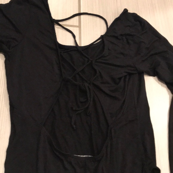 Onesie Cross Back Black Long Sleeve - Picture 3 of 8